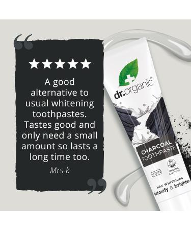DR Organic Activated Carbon Toothpaste - Extra Lightening Natural Vegan Paraben & SLS-Free 100ml - Buy Online on GoSupps.com