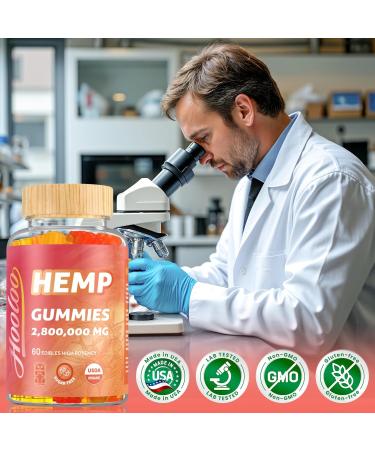 HOOLOO Hemp Gummies for Happier Bedtimes & Focus Extra Strength 2 800 000mg Hemp Oil Infused Gummy Bears Fruity Sugar Free Made in USA 2 800 000 - 2 Packs - Buy Online on GoSupps.com