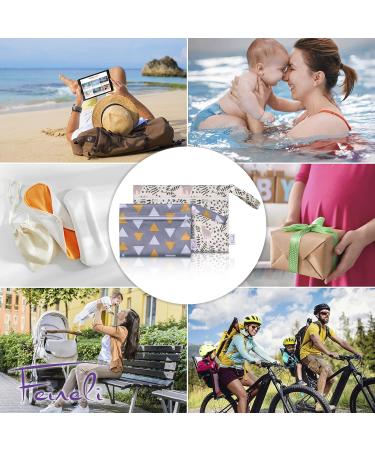 FEILELI NASSPACK WETBAG - 2 Set | Geometric Triangles | Zip & Dry Compartment for Cloth Diapers Swimwear & More - Ideal Storage Solution - Buy Online on GoSupps.com
