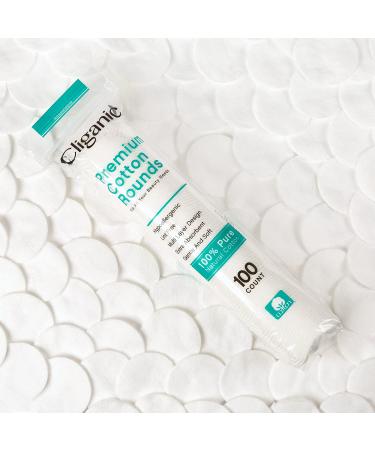 Cliganic Premium Cotton Rounds for Face - 300 Count Makeup Remover Pads, Hypoallergenic & Lint-Free | 100% Pure Cotton - Pack of 3 - Buy Online on GoSupps.com