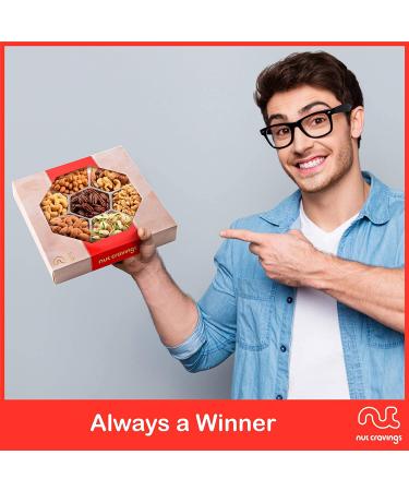 Red Deluxe Mixed Nuts Gift Basket - 1 LB Healthy Kosher Snack Tray - Holiday Christmas & Birthday Care Package - Gourmet Assortments for Adults Men Women - Buy Online on GoSupps.com