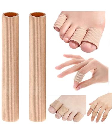 2 pieces of small toes cutter silicone toe protection toe cushion tube hose bandage soft gel finger protection toe caps pad for pillows corn blisters decorations toes and fingers 1.5x15cm