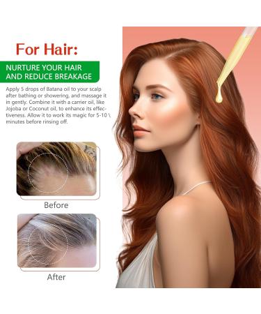 Raw Batana Oil for Hair Growth Batana Oil Organic Miracle Oil for Hair and Skin that Helps Hair Care Reduce Hair Loss and Split Ends Repair Damaged Hair & Scalp Create Healthy & Thick Hair -60ML - Buy Online on GoSupps.com