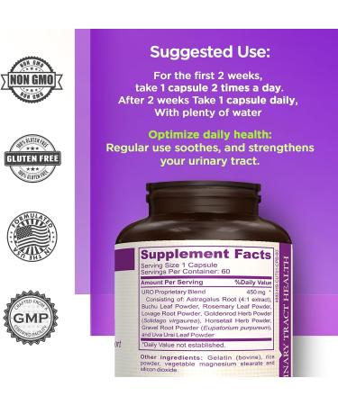 AMVILAB URO Urinary Tract Health Support | 60 Capsules | 2 Month Supply - Buy Online on GoSupps.com