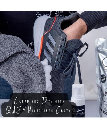 QUFY Shoe Cleaner Kit - Foam Cleaner, White Polish, Cleaning Brush, Microfiber Cloth & Tape | 5-in-1 Sneakers Cleaning Set - Buy Online on GoSupps.com