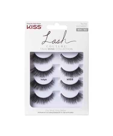 KISS Lash Couture Artificial Eyelashes Faux Mink Collection with Glue 96750-Twilight