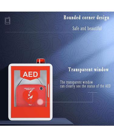 Qianmei AED Cabinet - Wall-Mounted Defibrillator Storage for Home Office & Hospital | Durable 1.2mm Steel with Transparent Window - Buy Online on GoSupps.com