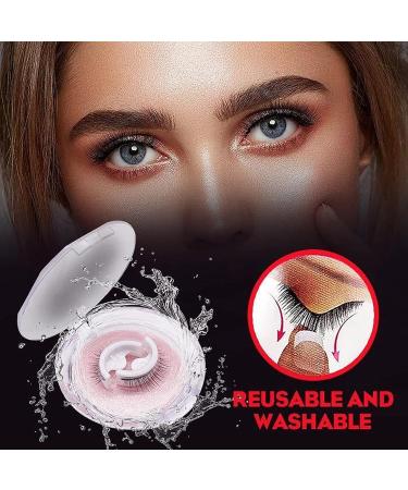 Buy 2 Pairs of Reusable Self-Adhesive Thick Eyelashes - Natural & Glue-Free | International Shipping Available - Buy Online on GoSupps.com