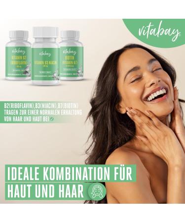 Vitabay Vitamin B3 Niacin 500mg - 180 Vegan Capsules (2 Pack) | High Dose Flush Free Lab Tested Premium Quality - Buy Online on GoSupps.com