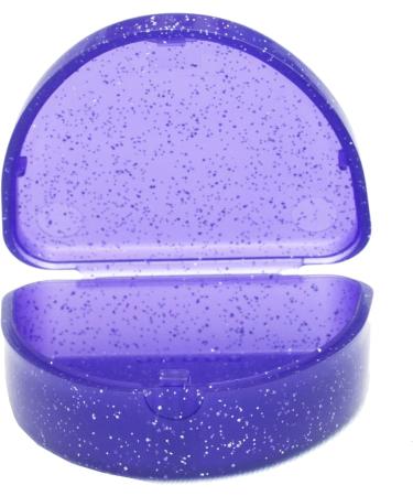 Slim Orthodontic Dental Case - Colour & Glitter Choices for Retainers Bleaching Trays Dentures & More (Glitter Purple) - Buy Online on GoSupps.com