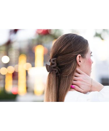 6Pcs Flower Hair Claw Clips for Women - Strong Hold Medium Size Hairclips in Nude - Cute Styling Accessories for Girls with Thick Hair - Buy Online on GoSupps.com