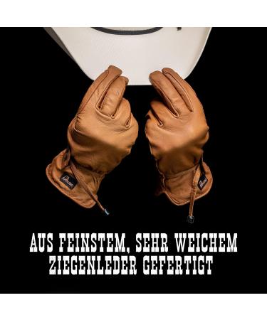 Appalero Western Riding Gloves - 100% Goat Leather for Men & Women | Durable & Smooth | Light Brown | Various Sizes & Colors Available - Buy Online on GoSupps.com