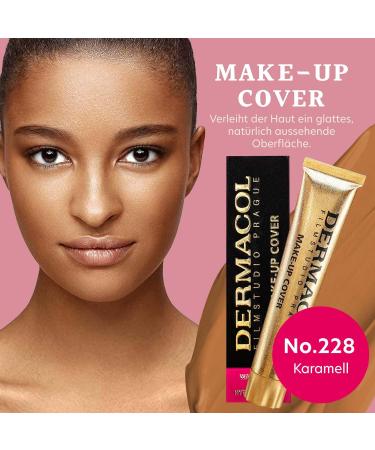 Dermacol Full Coverage Foundation - Matte Liquid Makeup with SPF 30 Waterproof for Oily Skin & Dark Circles Long-Lasting 30g - Color 228 - Buy Online on GoSupps.com