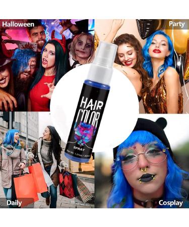 Blue Hair Dye Hair Colour Spray Blue Hair Dye Semi Permanent Coloured Hair Spray Wash Out Kids Blue Hair Spray Colour For Kids Semi Permanent Hair Colour Hair Dye Spray Temporary Hair Colour Spray - Buy Online on GoSupps.com