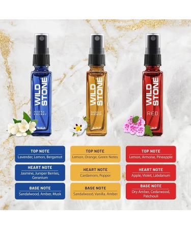 W'il.d S-tone Fragrance Gift Set with Ultra Sensual Forest Spice Red Hydra Energy Edge and Night Rider Perfume for Men Pack of 6 (8ml each) - Buy Online on GoSupps.com