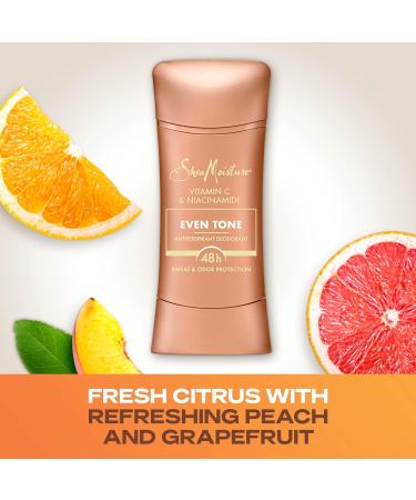 SheaMoisture Antiperspirant Deodorant Stick | Even Tone with Vitamin C & Niacinamide | 48HR Sweat & Odor Protection | Paraben & Mineral Oil Free | 2.6 oz - Buy Online on GoSupps.com