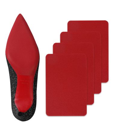 Ashoesert Red Bottom Protectors Shoe Sole Protector for High Heels Shoe Grips on Bottom of Shoes  Red Bottom Stickers Covers for Shoes Anti Slip Shoe Grips No Slip Shoe Pads -2 Pairs(6.0 4.0 Red) Red- 2 Pairs 6.0 4.0