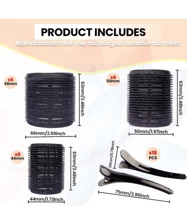 Mirzians 33PCS Heatless Hair Rollers Set with Clips - Velcro Curlers for Heatless Curls - No Heat Rollers for Long and Short Hair - Buy Online on GoSupps.com