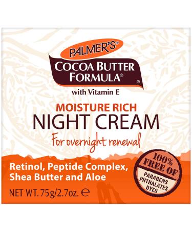 Palmer's Cocoa Butter Formula Overnight Moisture Rich Night Facial Cream 2.7 Ounces (Pack of 6)