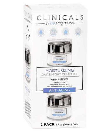 Clinicals- Moisturizing Day & Night Cream Set with Retinol - 2 Pack (1.7oz)