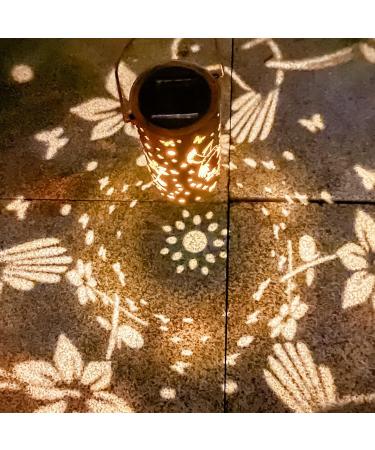 Hummingbird Solar Lantern Lights Outdoor Hanging Metal Decor Lanterns-Waterproof LED Decorative Light for Garden Patio Yard Lawn Backyard Front Porch as Gifts for Mom Grandma Women (Hummingbirds 2) - Buy Online on GoSupps.com