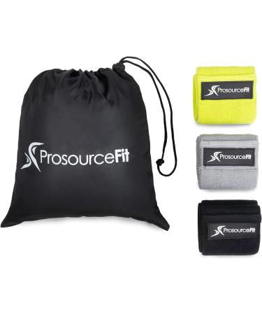 ProsourceFit Fabric Loop Resistance Bands Set | Anti-Slip Mini Workout Bands for Toning Legs Glutes & Booty - Black Grey Green | International Shipping Available - Buy Online on GoSupps.com