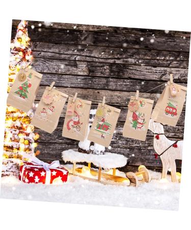 MUSISALY 1 Set Candy Pouch Santa Bags Christmas Advent Calendar Bags Advent Calendar Pouches Xmas Bags Paper As Shown 18.00X9.00X1.00CM - Buy Online on GoSupps.com