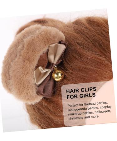 Beavorty 2 Pairs bear ear hair clip hair style hairdo bear ears hair clips hairpins hair for women ladies headbands fluffy animal ears hair accessories for girls hair accessories cute - Buy Online on GoSupps.com