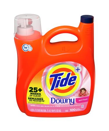 Tide Liquid Laundry Detergent with A Touch of Downy April Fresh 100 Loads 154 Fl Oz