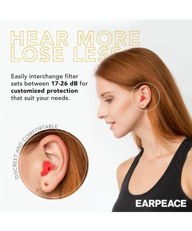 EarPeace Reusable High Fidelity Safety Ear Plugs for DIY Construction, Loud Environments, Airplane Noise Reduction - Standard Red Case - Buy Online on GoSupps.com