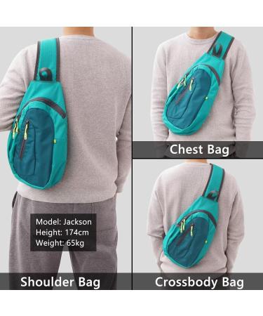 TITECOUGO Small Sling Bag Lightweight Crossbody Backpack for Men & Women | Outdoor Sports Shoulder Bag in Black & Dark Grey - Shop Internationally! - Buy Online on GoSupps.com