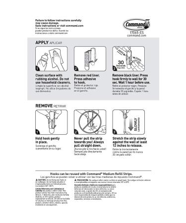 Command Medium Wire Toggle Hooks  Damage Free Hanging Wall Hooks with Adhesive Strips  No Tools Wall Hooks for Hanging Organizational Items in Living Spaces  7 White Hooks and 8 Command Strips Indoor 6 Hooks - Buy Online on GoSupps.com