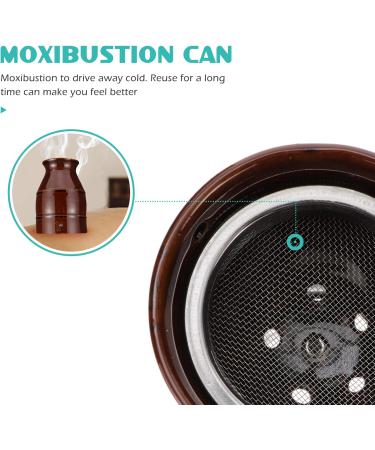 Moxa Cone Burner Holder Box | Portable Ceramic Moxibustion Massage Cup for Effective Pain Relief - Buy Online on GoSupps.com