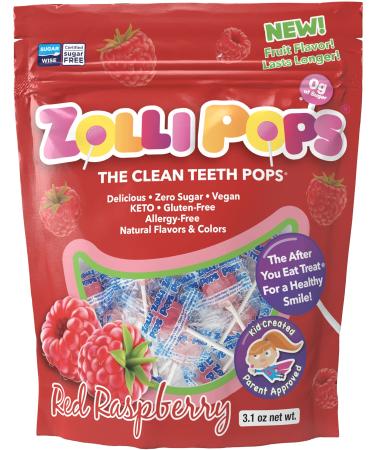 Zollipops The Clean Teeth Pops Raspberry 3.1 oz