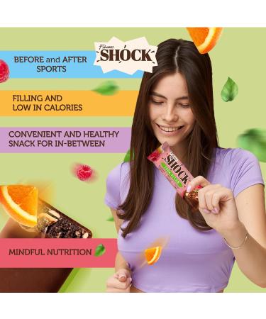 FitnesSHOCK Vegan Bar Mix Box 12-Pack Protein Bars with Oat Protein Nuts Orange/Raspberry No Added Sugar Fruit Bars 100% Vegan Natural Chocolate 9% Protein Lactose-Free 12x45g Mix Box 45g - Buy Online on GoSupps.com