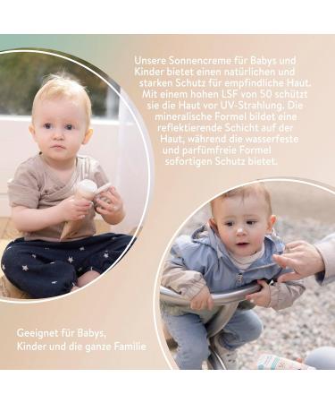 Mabyen Sunscreen for Babies & Kids LSF 50 | 100ml | High Sun Protection | Certified Natural Vegan & Perfume-Free - Buy Online on GoSupps.com
