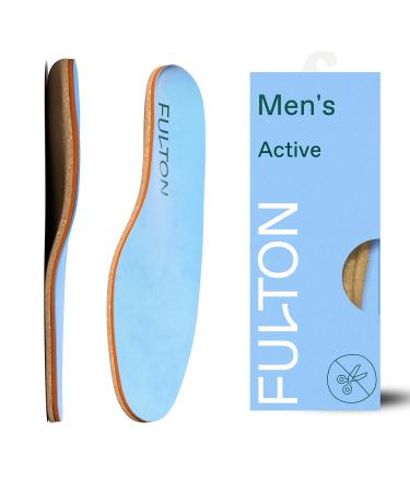 Fulton Men's Shock Absorbing Insoles with High Impact Arch Support - Custom Molding Cork Inserts Alleviate Plantar Fasciitis & Foot Fatigue- Athletic Running Insoles for Men (Men's Size 10) Men's 10 Men's Athletic
