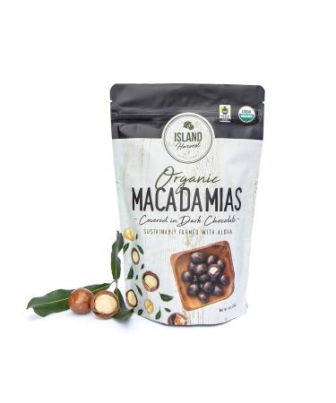 Island Harvest Dark Chocolate Covered Macadamia Nuts - Made with 100% Hawaiian Organic Macadamia Nuts All-Natural Keto Nuts Non-GMO Dry Roasted Nuts High In Fiber 9 Ounce (Pack of 1)