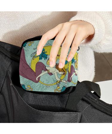 GIAPB Period Bag - Fairy Floral Frame Color, Sanitary Napkin Storage and Makeup Pouch - Buy Online on GoSupps.com