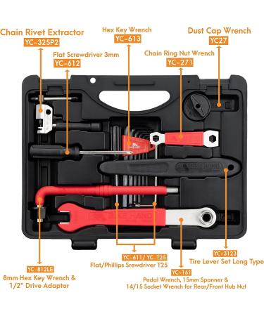 Bikehand 19 Piece Bike Repair Tool Kit Set with Torque Wrench - Complete Maintenance Tools for Mountain & Road Bikes - Buy Online on GoSupps.com