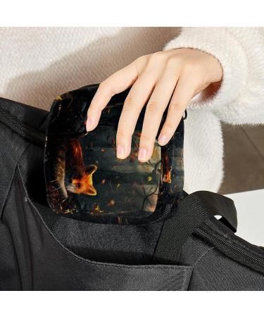 Buy Menstrual Pad Bag with Zipper - Stylish Fox in the Forest Design for Women & Girls | Durable Tampon Collection Bag - Buy Online on GoSupps.com