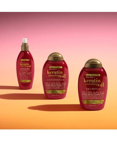 OGX Frizz-Free + Keratin Smoothing Oil Miracle Gloss Spray 5 in 1 De-frizz & Shiny Hair Argan Oil - Buy Online on GoSupps.com