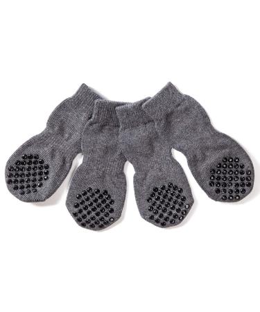 AKOPAWON anti-slip socks Dogs Cat socks 4 pieces of paw protection detention socks for inside pet dogs cat socks with rubber reinforcement S-4XL suitable for dogs from 1-36 kg 5xl for over 36 kg B-grau 3xL