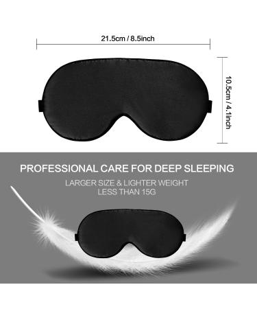 VenusCare Natural Mulberry Silk Sleep Mask - Super Smooth & Soft Eye Mask for Men & Women - Adjustable Strap for Travel, Meditation, Nap, Daylight Sleeping - Breathable Lightweight (Black) - Buy Online on GoSupps.com