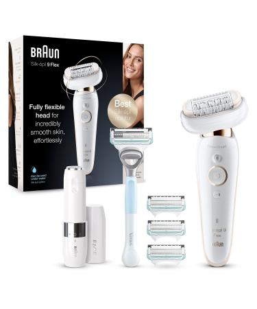 Braun Silk- pil 9 Flex Beauty Set Epilierer Women Hair removal with flexible head wireless epilation incl. Facespa brush mini-hair remover 9-105 Alt-9004
