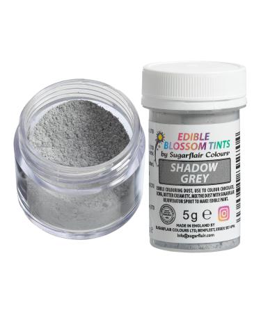 Sugarflair Shadow Grey Food Colouring Powder Dust Use on Cake Surfaces Decorations or Colour Sugarpaste Fondant Icing Chocolate Buttercream Royal Icing Macarons and More! - 5g