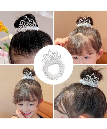 Pearl Crown Hair Tie for Girls - Princess Hairband for Parties | Girls' Fashion Accessory - Buy Online on GoSupps.com