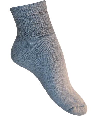 Diabetic Men's Ankle Socks (3 Pack) King Size 13-15 Gray | Made in USA - Buy Online on GoSupps.com