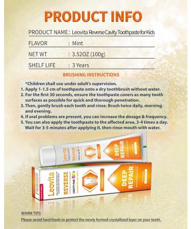 Cavity Reversing Kids Toothpaste | Hydroxyapatite Cavity Repair & Remineralizing Formula | Fluoride Free Toddler Toothpaste - Buy Online on GoSupps.com