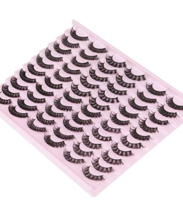 Russian Strip Lashes D Curl 30 Pairs - Fluffy Volume Wispy False Eyelashes Pack - Buy Online on GoSupps.com